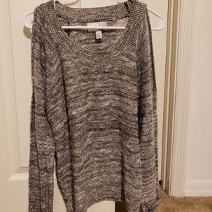 Cold shoulder sweater